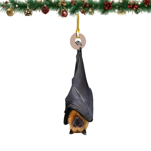 Bat Christmas Ornament, Realistic Hanging Bat Tree Decoration for Gothic Home Décor, Gothic Christmas Tree Hanging Ornament, Horror Bats Decoration for Xmas Trees & Holiday Party Decor