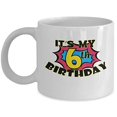 thumbnail image 1 of Bat 11 oz Coffee Mug - It's My 6th White Ceramic Gift, 1 of 4