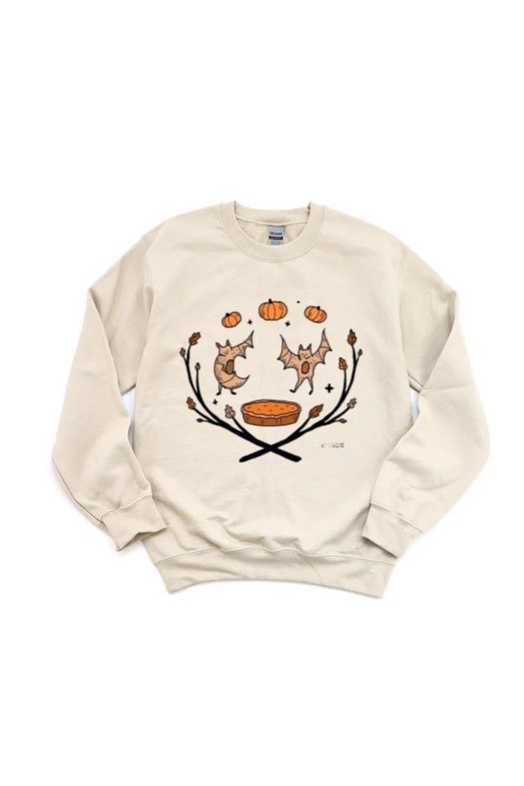 Bat Dance Whimsical Gothic Vibe Graphic for Retro Style Fans Sweatshirt, for men & women, up to size 5XL