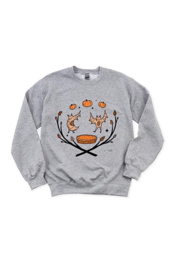 Bat Dance Whimsical Gothic Vibe Graphic for Retro Style Fans Sweatshirt, for men & women, up to size 5XL