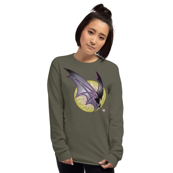 Bat Doodle Bad Moon Long Sleeve Shirt