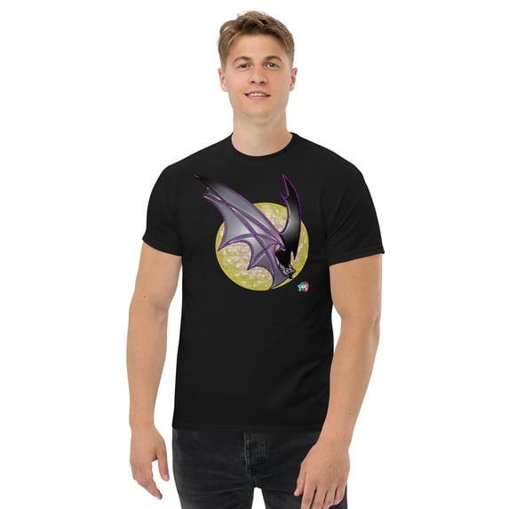 Bat Doodle Bad Moon Unisex graphic t-shirt