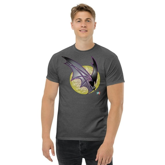Bat Doodle Bad Moon Unisex graphic t-shirt