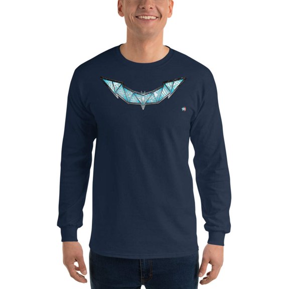 Bat Doodle Metal Series: Cobalt Long Sleeve Shirt