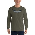 thumbnail image 1 of Bat Doodle Metal Series: Onyx Unisex graphic Long Sleeve Shirt, 1 of 10