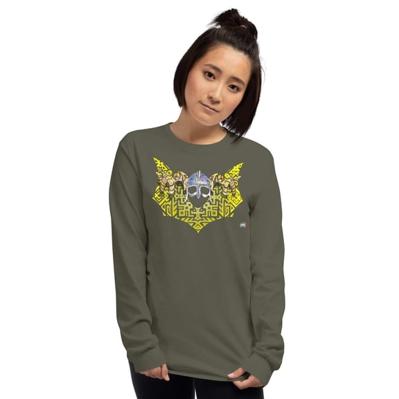 Bat Doodle Runic Long Sleeve Shirt