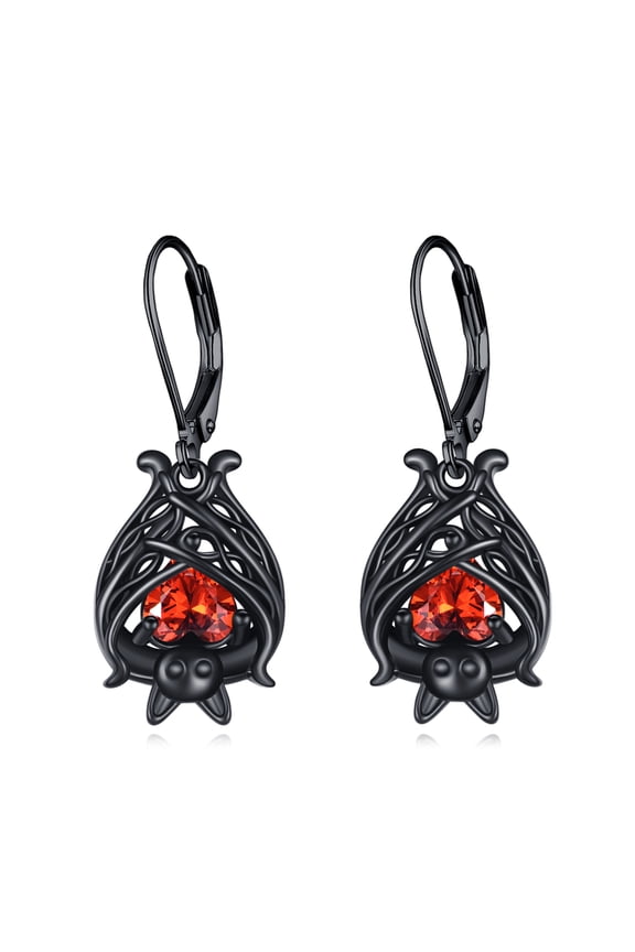 Bat Earrings for Women 925 Sterling Silver Goth Bat Dangle Earrings Gothic Jewelry Halloween Gifts