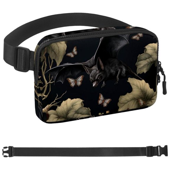 Bat Fanny Pack for Women and Men,Waist Bags, Running Waist Bag, Large Pouch & Adjustable Strap,Waterproof ,for Gym,Jogging, Cycling, Traveling, Fitness, Hiking