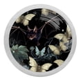 thumbnail image 1 of Bat Glow-in-the-Dark Fluorescent Drawer Pulls with Screws - 4-Pack, Round Knobs - Cabinet Hardware, Drawer Decor for Cabinets, Wardrobes, Dressers, 1 of 6