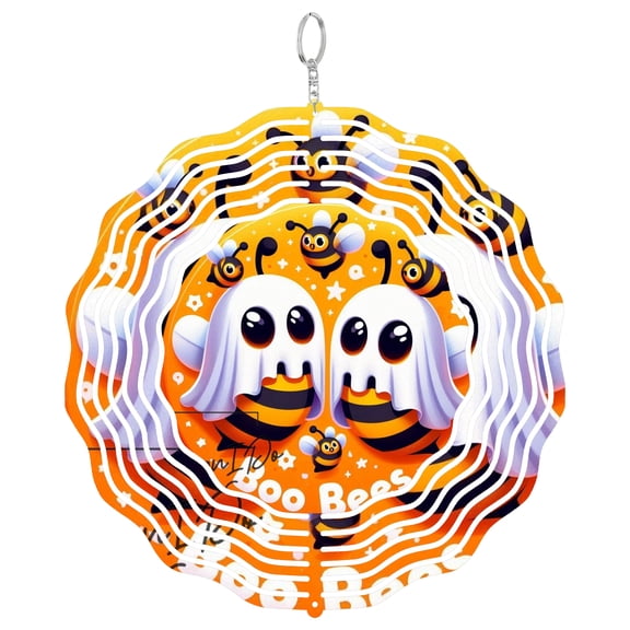 Bat Halloween 3D Wind Spinner Kinetic Spooky Welcome Hanging Yard Art Decor