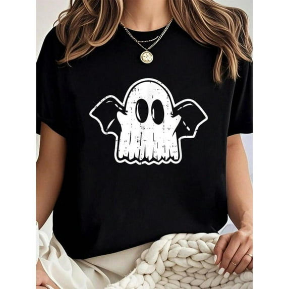 Bat Halloween Costume T Shirt Cotton Graphic Tees Soft Comfort Tops Vintage Design Short Sleeve Round Neck Black S-5XL