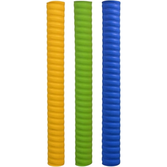 Bat Handle Grip Wrap Set, Textured Non-Slip Replacement Grip for Sports Bat, Comfortable Hold, Easy Install, Pack of 3 (Multicolour)
