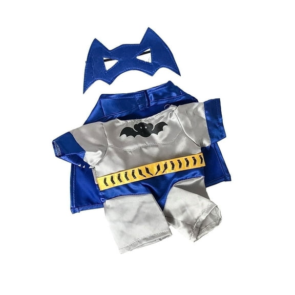 Bat Hero Costume for 1418 inch Stuffed Animals, Plush Superhero Outfit for Build-A-Bear and Similar Dolls