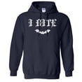 thumbnail image 1 of Bat I Bite Hoodie Sweatshirt Unisex 5X-Large Navy, 1 of 5