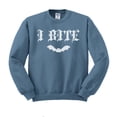 thumbnail image 1 of Bat I Bite Sweatshirt Unisex 3X-Large Indigo Blue, 1 of 5