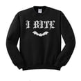 thumbnail image 1 of Bat I Bite Sweatshirt Unisex Large Black, 1 of 5