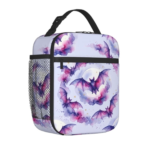 Bat Lunch Box, Utility Spooky Cloud Insulated Carrier, Reusable Advanced Tech Thermal Pack, Practical Food Storage Case For Builders Work