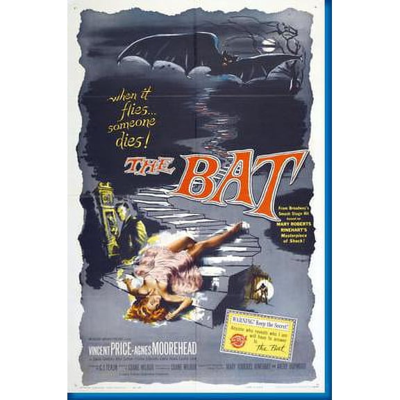 Bat Movie Poster 16x24 Poster Medium Art Poster 16x24 Unframed, Age: Adults, Rectangle Western Graphic