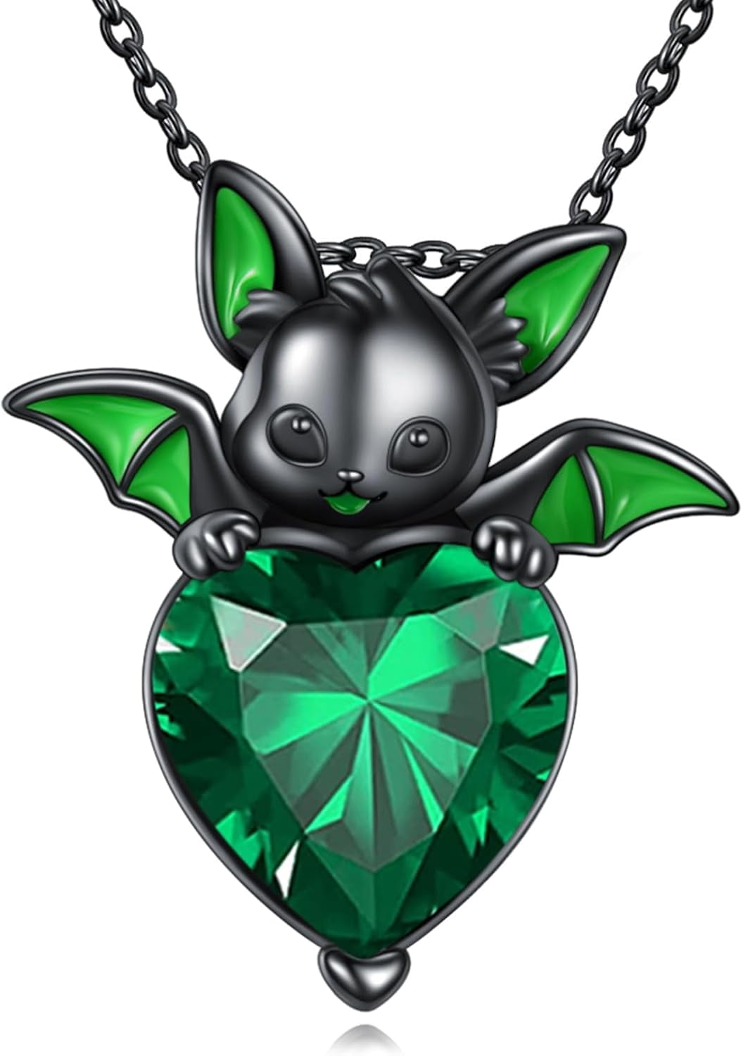 Bat Necklace 925 Sterling Silver Cubic Zircon Bat Necklace Gothic ...