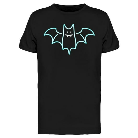 Bat Neon Sign T-Shirt Men -Image by Shutterstock, Male 3X-Large