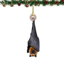 Bat Ornament Christmas Animal Ornament Xmas Tree Decor, Gothic Bat Hanging Ornament Upside-Down Bats Decorations, Personalized Christmas Tree Charm Ornament, Halloween Holiday Favor, Fox