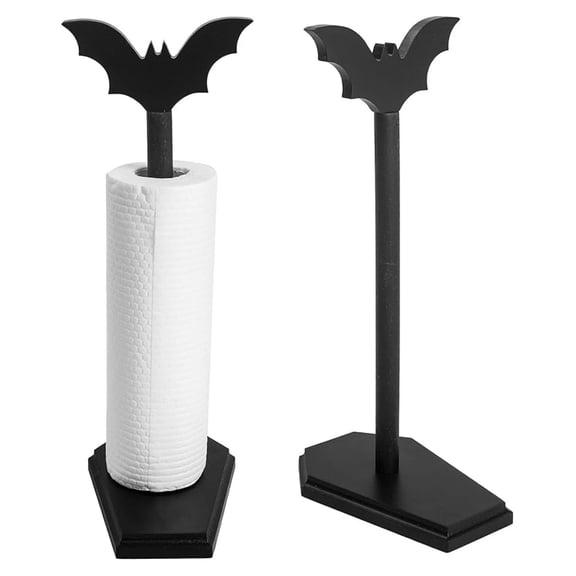 Bat Paper Towel Holder - Gothic Kitchen Decor - Witchy Home Accessories - Countertop Stand for Bathroom, Spooky Goth Gifts for Women