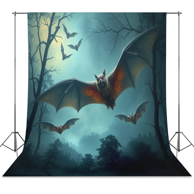 Bat Party Backdrop Birthday Decoration Backgrounds for Photographs ...