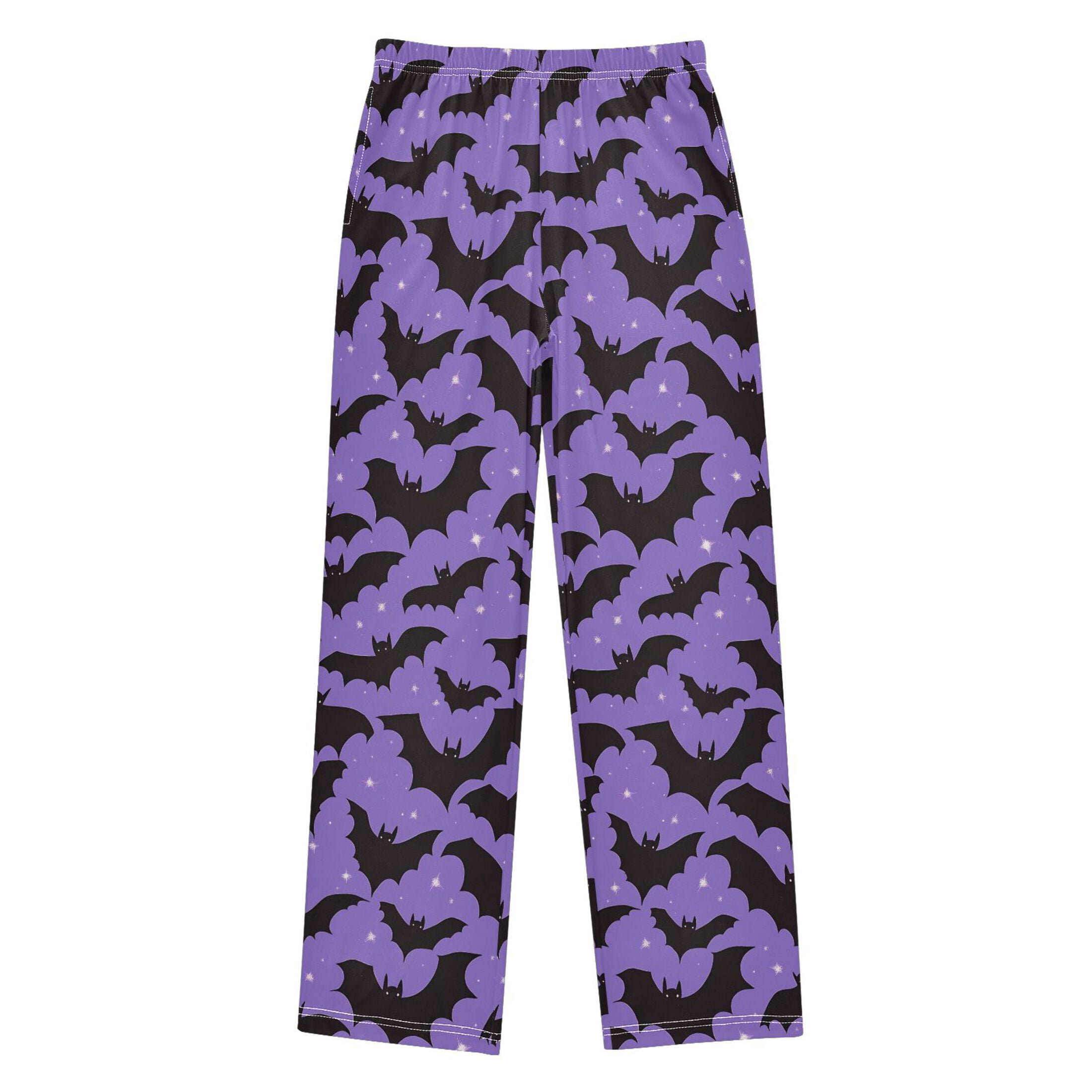 Bat Pattern Pajama Pants Soft Lightweight Lounge Pants Bottoms Sleep ...