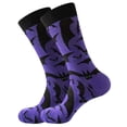 thumbnail image 1 of Bat Pattern Purple Socks from the Sock Panda Size: Medium, 1 of 1