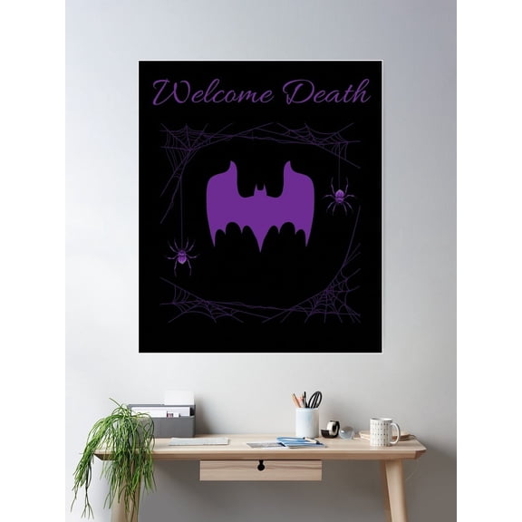 Bat Poster Wall Art, Modern Wall Decor For Living Room Bedroom, 12x18 UNFRAMED