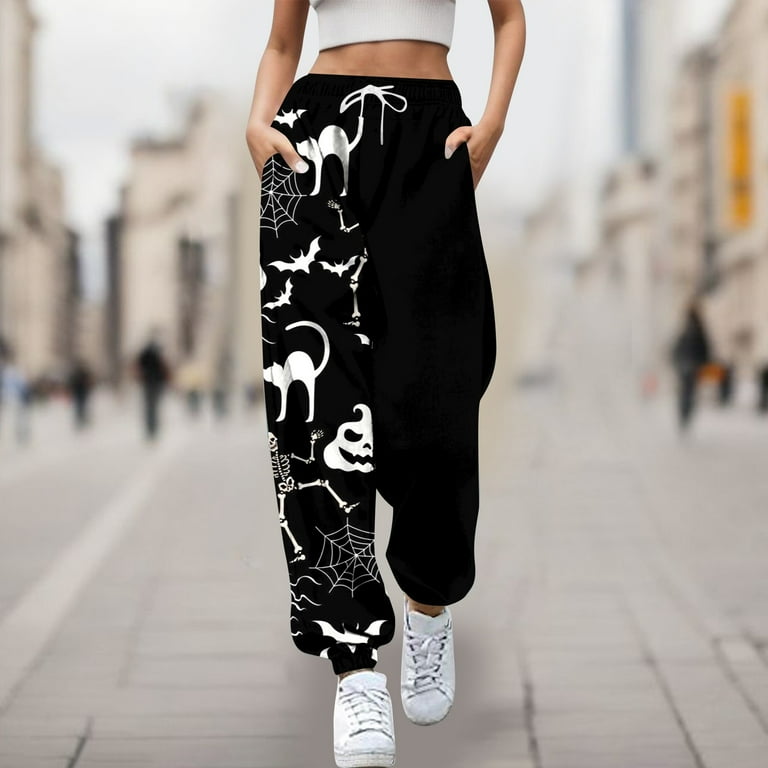 Halloween print sweatpants sale
