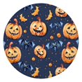 thumbnail image 1 of Bat Pumpkin Halloween Pattern Round Fitted Tablecloth with Elastic Edge,Dining Table Cover Waterproof,Outdoor Round Tablecloth for Camping,Dining,Indoor and Outdoor, 1 of 7