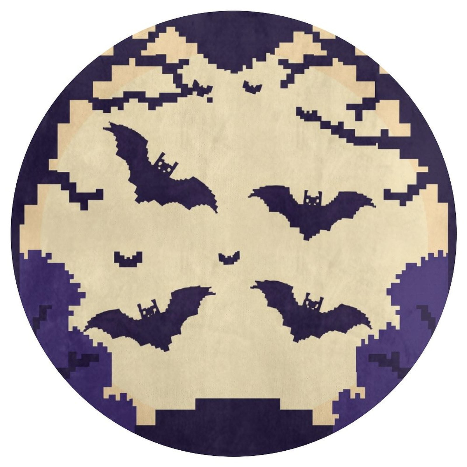 Bat Round Area Rug Soft Sofa Nursery Carpet Floor Mat Non Slip Area ...