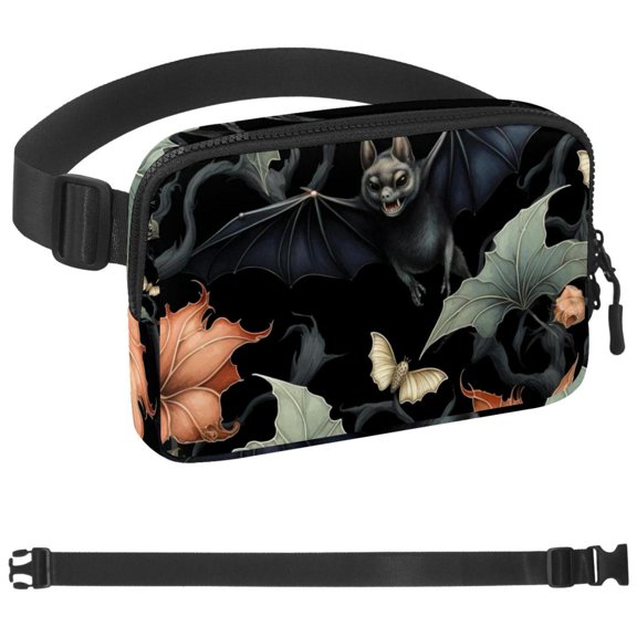 Bat Running Belt Fanny Packs for Women & Men, Waist Pack Runners Bag Money Belt Phone Holder for Running Sports Hiking Traveling