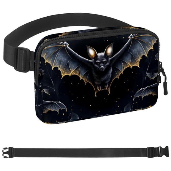 Bat Running Belt Fanny Packs for Women & Men, Waist Pack Runners Bag Money Belt Phone Holder for Running Sports Hiking Traveling