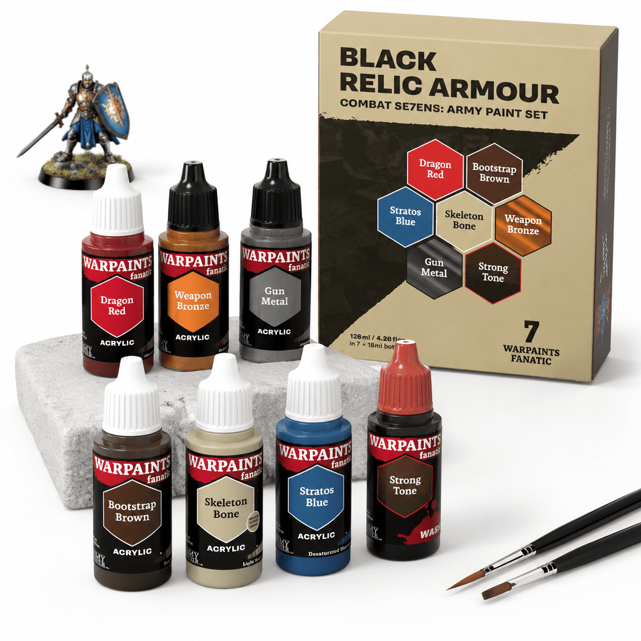 Bat Se7ens Black Relic Armour 7-Pack Model Paints, 18ml Each - Walmart.com