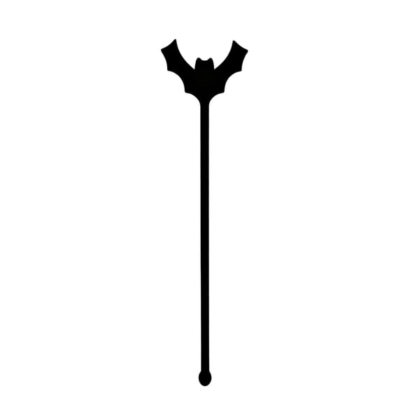 Bat Shaped Acrylic Drink Stirrers Halloween Christmas Party Cocktail Stirrer Barware Beverage Mixing Sticks Cup Decoration