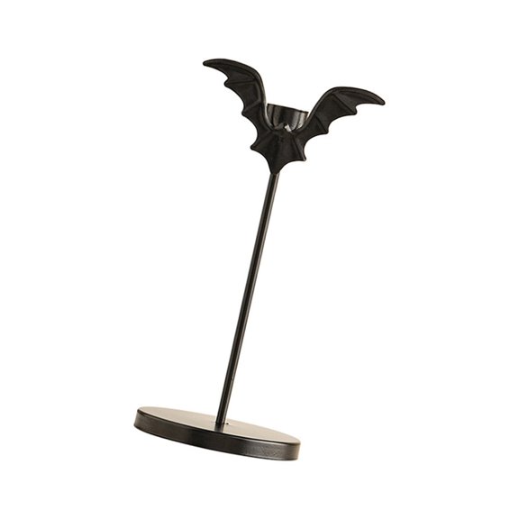 Bat-Shaped Iron Holders Halloween Table Centerpieces Taper Stand Horror Party Rustproof Decor