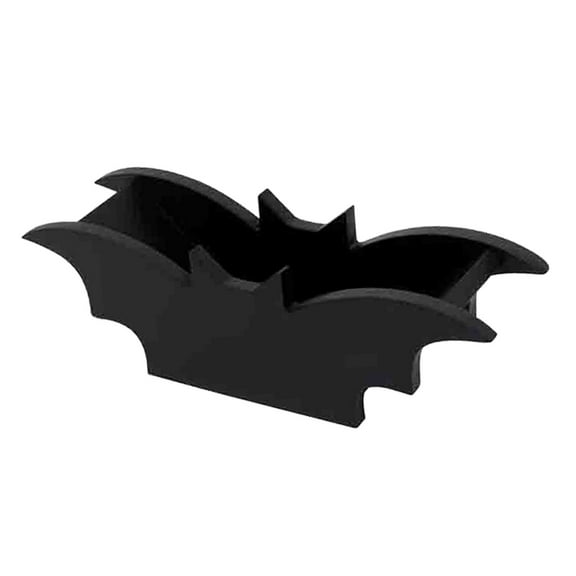 Bat Shaped Wooden Cosmetic Organizer Tray Portable Storage Display Chest for Makeup Jewelry Trinkets