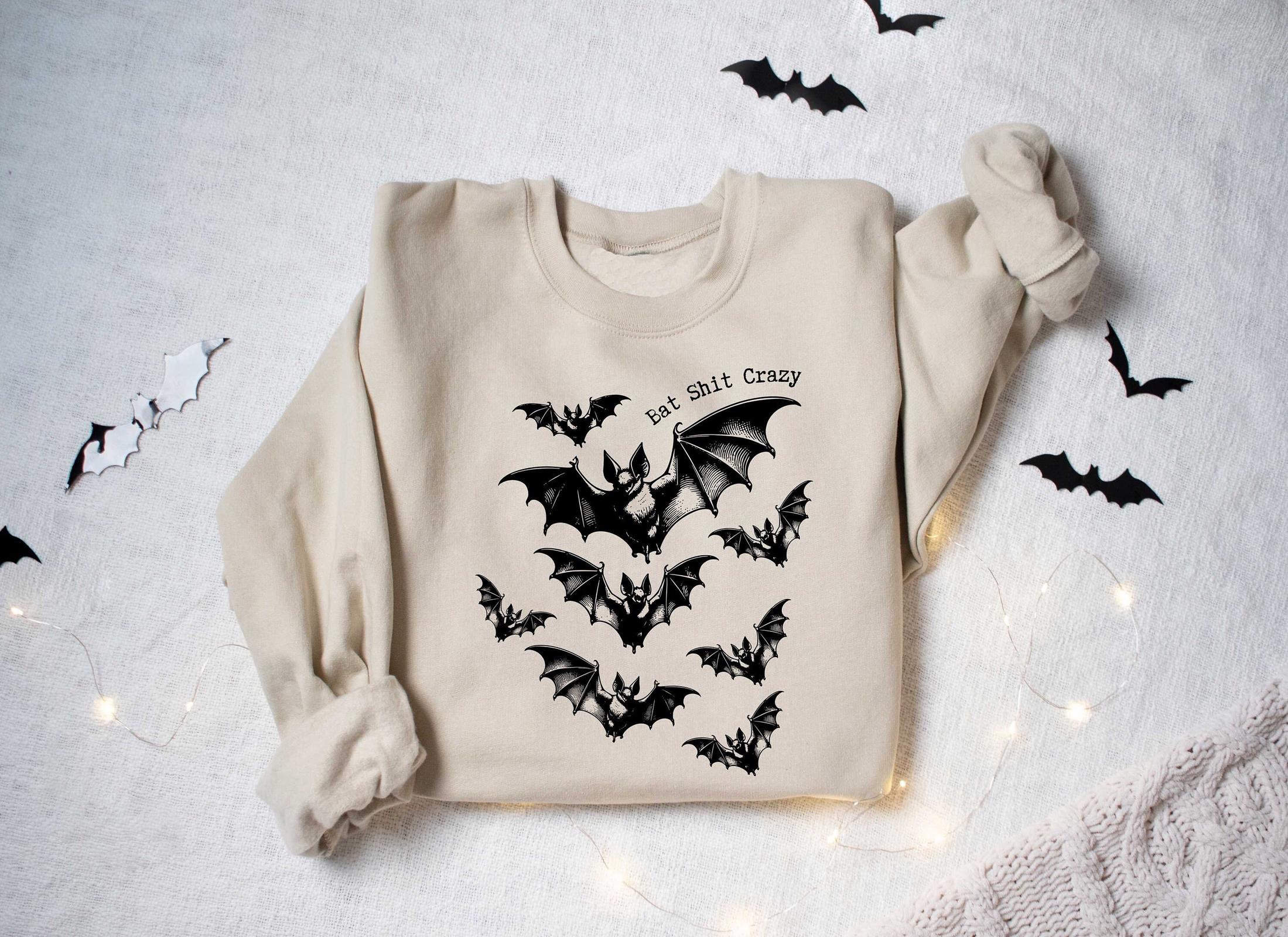 Bat Sheet Crazy Sweatshirt, Halloween Sweatshirt, Spooky Season
