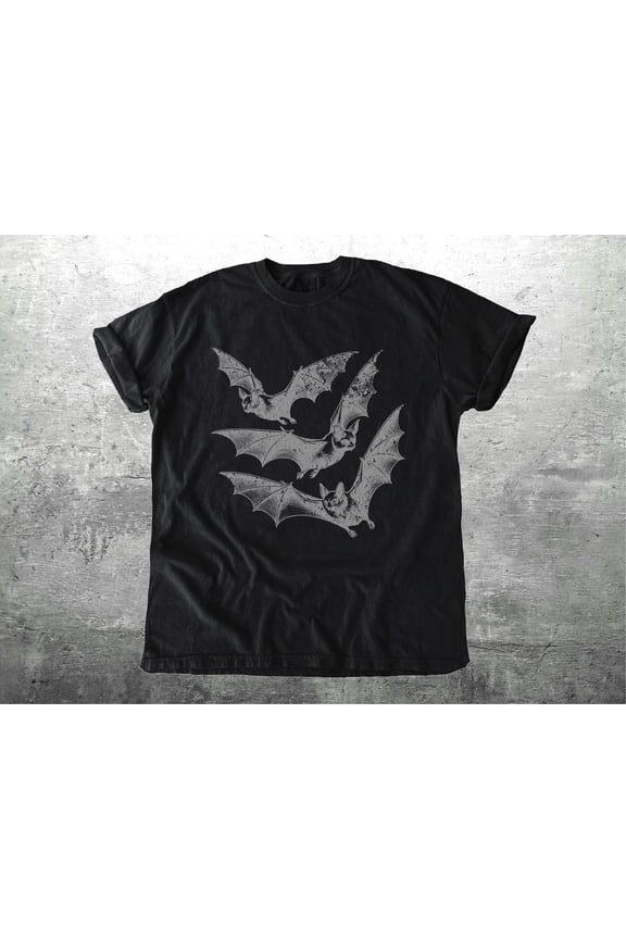 Bat Shirt, Goth Shirt, Emo Shirt, Gothic T-shirt, 90s Y2K Graphic, Dark Aesthetic, , Women
