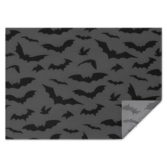 Halloween Bats on Dark Pattern Rectangle Tablecloth 60"x84",Waterproof Polyester Rectangle Table Cloth, Wipeable Spillproof Polyester Tablecloth for Dining, Camping, Indoor and Outdoor
