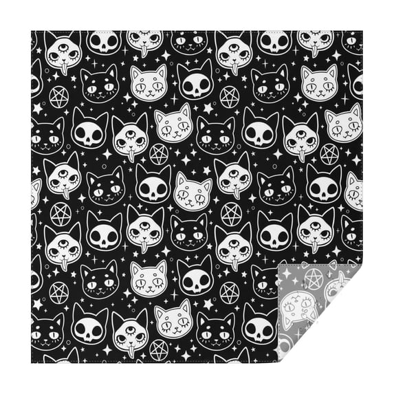 Bat Silhouette Halloween Pattern Square Tablecloth,Waterproof Square Table Cover,Wipeable Spillproof Washable Table Cover for Home Kitchen Party Decor 42"X42"(107x107cm)