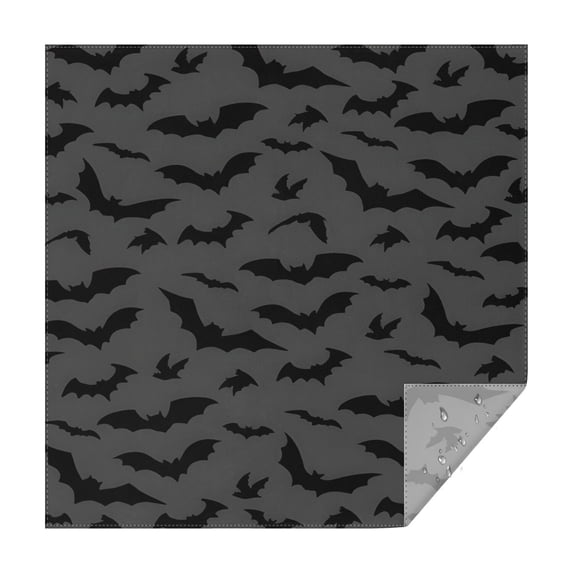 Bat Silhouette Halloween Pattern Square Tablecloth,Waterproof Square Table Cover,Wipeable Spillproof Washable Table Cover for Home Kitchen Party Decor 42"X42"(107x107cm)