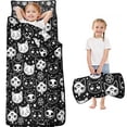 thumbnail image 1 of Bat Silhouette Halloween Pattern Toddler Nap Mats for Kids Preschool,59"x22" Sleeping Mat Bag or Kids,Toddler Sleeping Bag,Toddler Nap Mat or Daycare, 1 of 6
