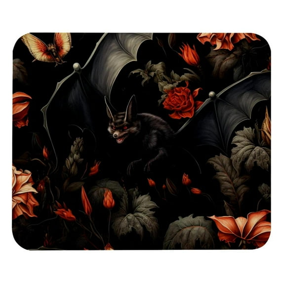 Bat Square Desk Mat Mouse Mat Mouse Pad, 8.3x9.8 Inch, Non-Slip Rubber Bottom, Printed, Suitable for Office and Gaming