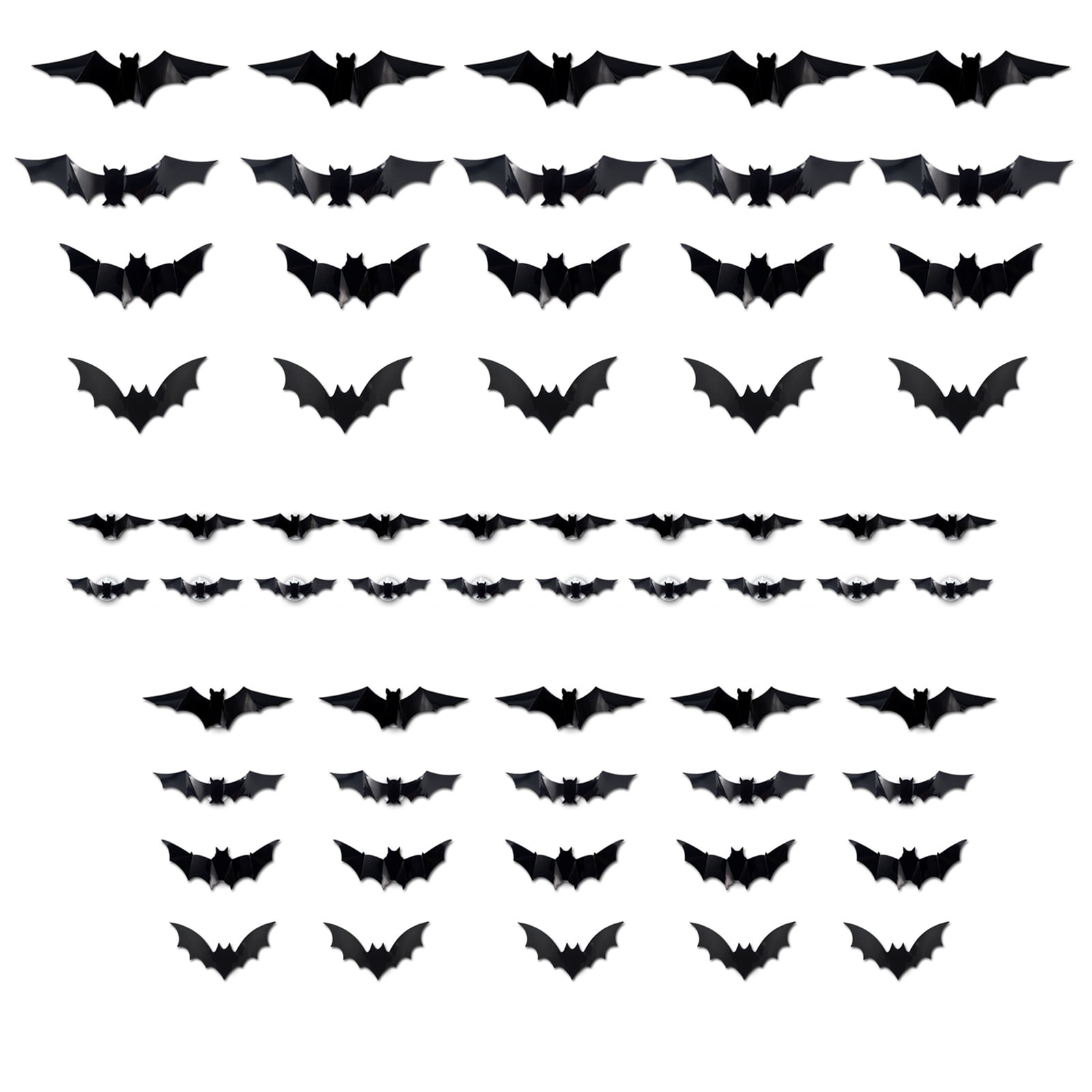 Sticker Room Bat Sticker with LED Light Halloween Decoration Adhesive PVC Clings ...