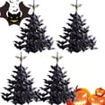 thumbnail image 1 of Bat Swarm Tree Ornament, Flying Bat Halloween Decoration for Yard Porch Ceiling, 2D Flat Acrylic Gothic Halloween Hanging Decor, Festival Party Horror Bats Shape Home Decor (4pc), 1 of 6