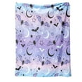 thumbnail image 1 of Bat Throw Blanket Halloween Decor - Soft Plush Purple Cozy Blanket for Couch Sofa Living Room Lightweight All Season Travel Blanket for Women Men Adults Flannel Decorative Throw, 1 of 7