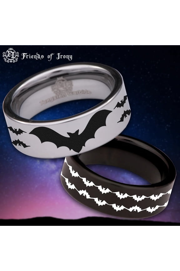 Bat Tungsten Carbide Ring